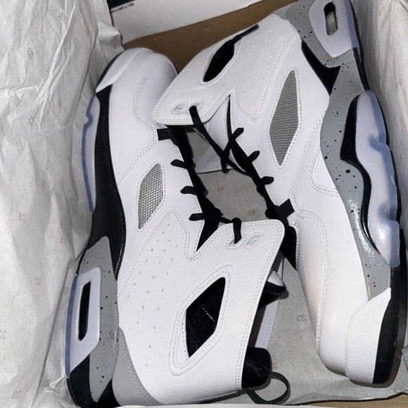 Jordan White and Gray Sneakers with Modern Silhouette